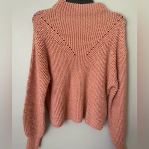 Francesca’s blush pink turtleneck sweater. Size M.